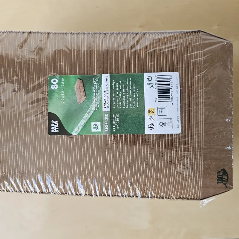 Kartonnen Snackbakjes – Papstar, 80 Stuks